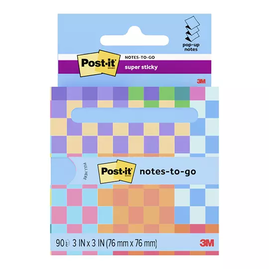 Notas adhesivas Post-It POP-UP Super Sticky 3 X 3 pulg color azul c/90 notas