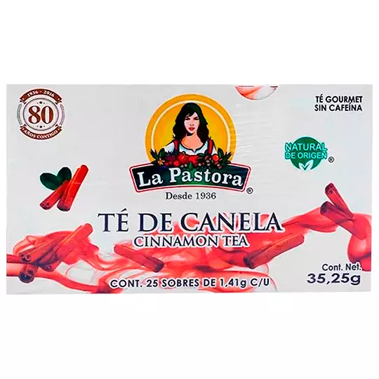 Té de canela LA PASTORA caja con 25 sobres