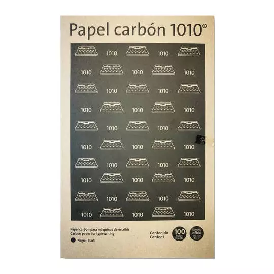 Papel carbón Pelikan 1010 tamaño oficio color negro caja con 100 hojas