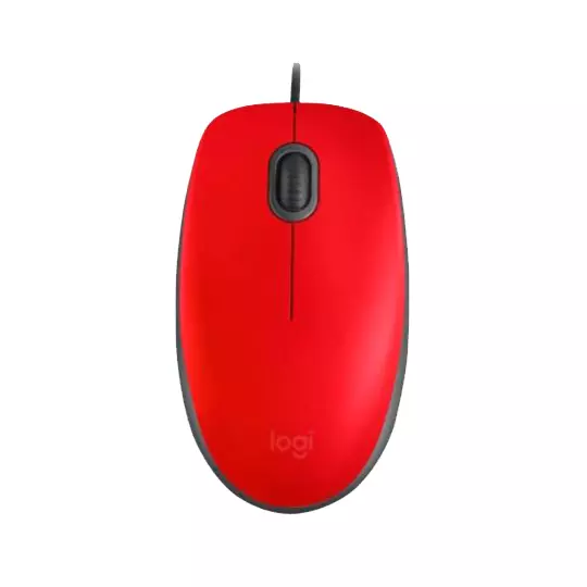 Mouse Logitech Óptico M110 Silent Alámbrico Rojo