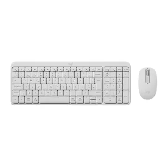 Kit Teclado y Mouse Logitech MK250 Compact Inalámbrico Bluetooth Blanco(Español)