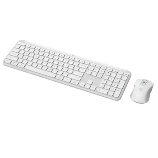 Kit Teclado y Mouse Logitech Signature Slim MK950 Inalámbrico Blanco (Español)