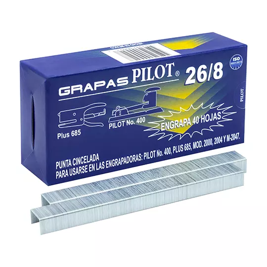 Grapas especiales 26/8 Pilot caja con 5,040 grapas