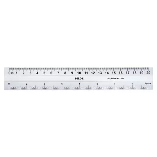 Regla metálica de aluminio Pilot de 20 cm