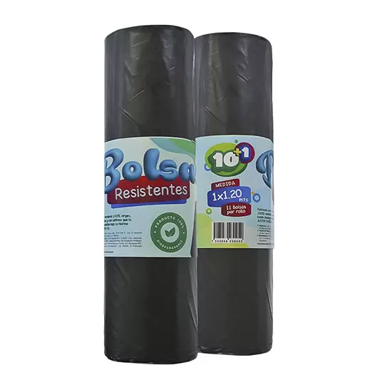 Bolsa jumbo con jareta, rollo con 11 bolsas medidas de 100x120 cm