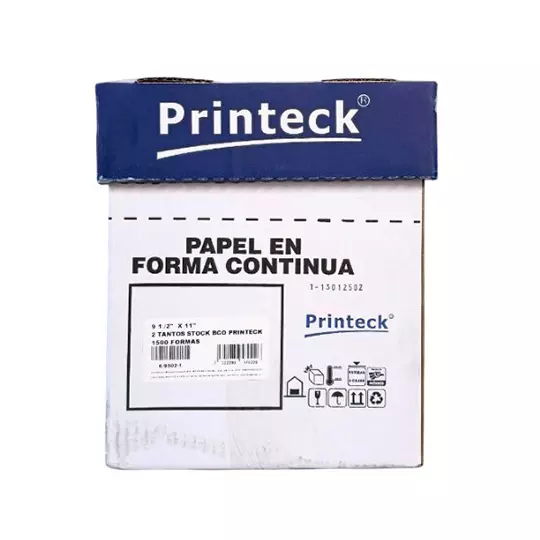 Caja de papel stock Printeck de 9.5" x 11" 2 tantos