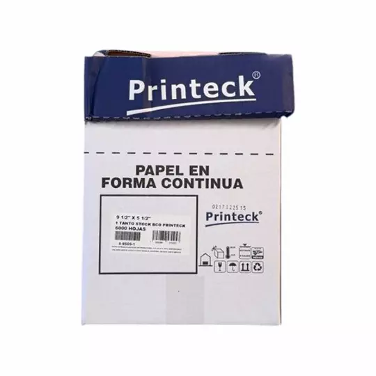 Caja de papel stock Printeck de 9.5" x 5.5"  1 tanto