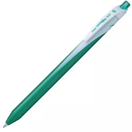Bolígrafo Pentel energel punto 0.7mm (mediano) tinta verde, caja con 12 pieza
