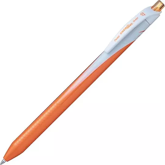 Bolígrafo Pentel energel punto 0.7mm (mediano) tinta naranja caja con 12 pzas