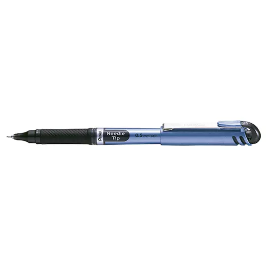 Bolígrafo stick Pentel Energel negro, punto  0.5 mm caja con 12 pz.