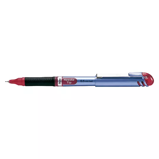 Bolígrafo stick Pentel Energel rojo punto  0.5 mm caja con 12 pz.