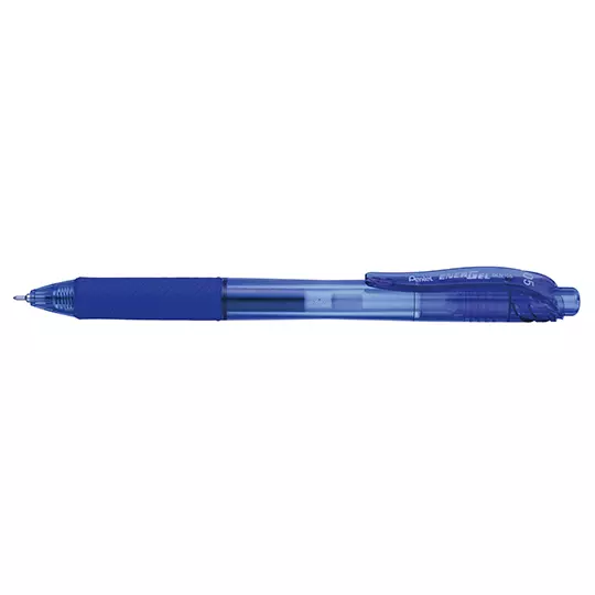 Bolígrafo retractil Pentel Energel azul punto  0.5 mm caja con 12 pz.
