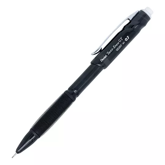 Lapicero Pentel twist-erase, punto 0.7 mm, color negro, 1 pieza