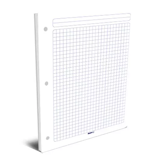 Hojas de repuesto para carpeta Rayter, tipo carta, 7mm, de cuadro, 100 hojas