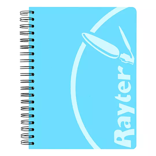 Cuaderno profesional Rayter con cuadro de7 mm, colores surtidos con 200 hojas