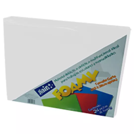 Foamy  saira tamaño carta  blanco 24 piezas