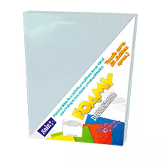 Foamy  diamantado saira tamaño carta  blanco 10 piezas