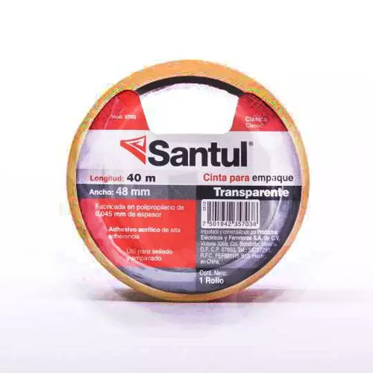 Cinta adhesiva santul transparente 40 m.