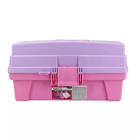Caja Vanity Santul Color lila/rosa de 14"