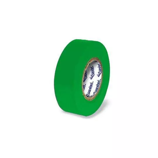 Cinta de aislar santul 9 m verde.