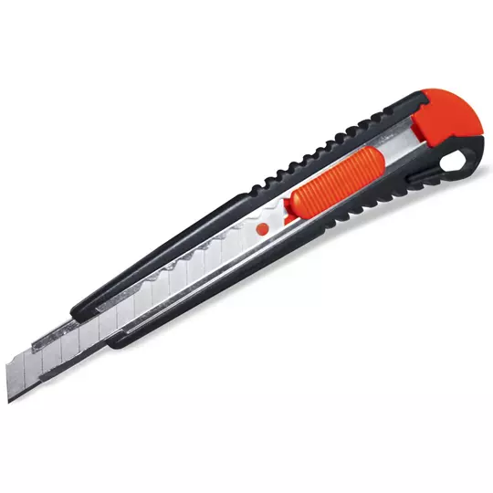 Cutter con alma metálica santul  13 cm largo y navaja de 9mm de ancho