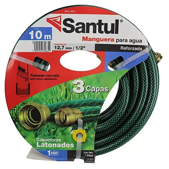 Manguera santul 3 capas color verde de 10 metros