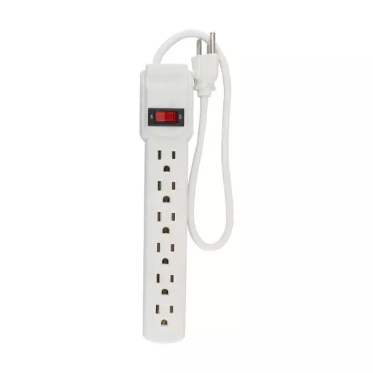 Multicontacto Santul blanco 6 entradas c/luz indicadora