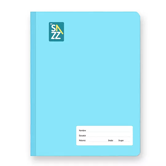 Cuaderno profesional SAZZ Unicolor cosido raya con 100 hojas