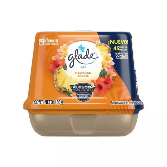 Glade Cubo en Gel Aromatizante 180 gm Hawaiian Breeze
