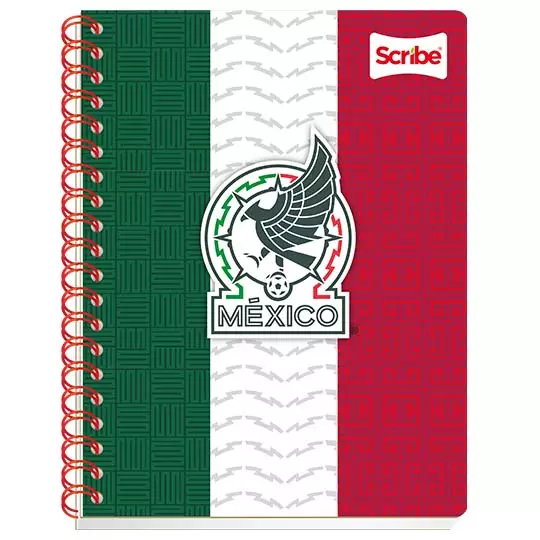 Cuaderno profesional SCRIBE Selección Mexicana cuadro chico (5 mm) c/ 100 hojas