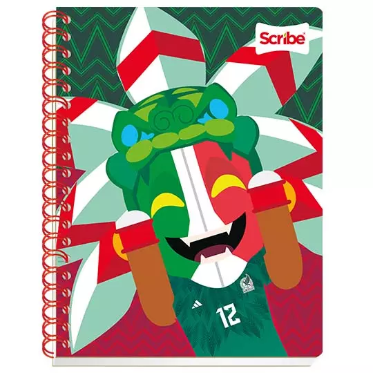 Cuaderno profesional SCRIBE Selección Mexicana cuadro grande (7 mm) c/ 100 hojas