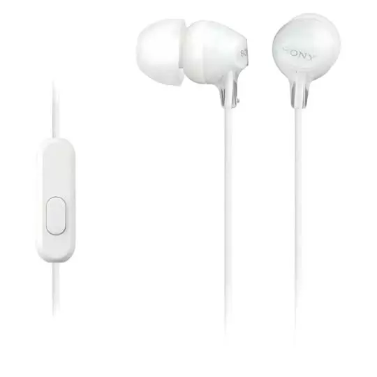 AUDÍFONOS SONY ALÁMBRICOS COLOR BLANCO.