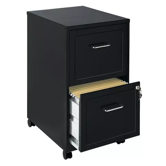 Archivero metálico SPACE SOLUTIONS 16972 tamaño carta 2 gavetas color negro