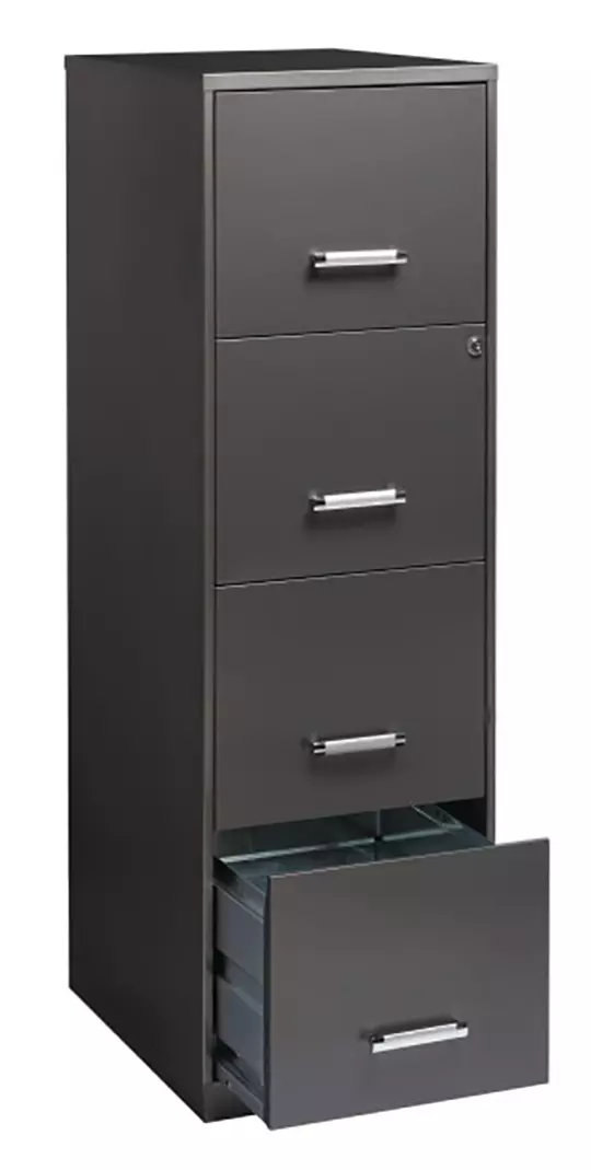 LM-Archivero metálico SPACE SOLUTIONS 26541 tamaño carta 4 gavetas color charcoa