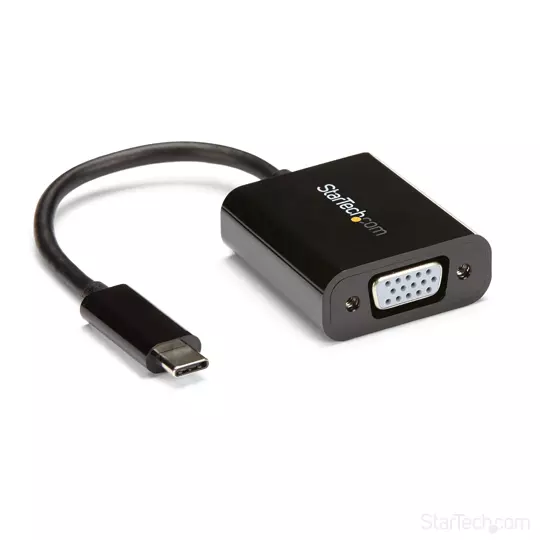 LM-Adaptador Video Startech USB-C a VGA, Negro
