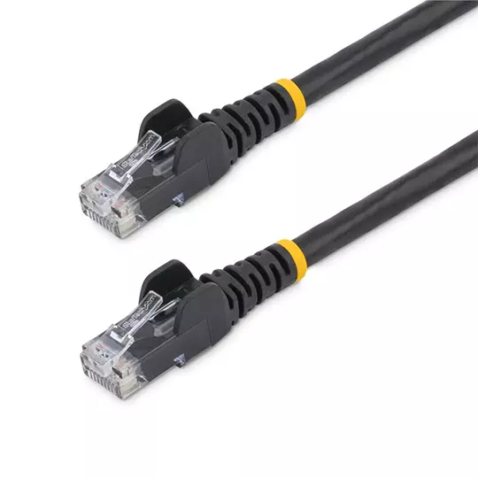 Cable de red ethernet 1m cat6 rj45 snagless gigabit negro