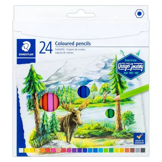 Lápices de color Staedtler Design Journey clásicos caja con 24 piezas