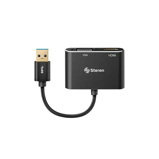 Adaptador STEREN de USB 3.0 a HDMI - VGA.