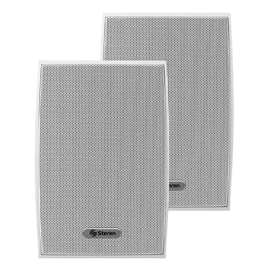 Set de bocinas STEREN para exterior de 2 vías color blanco