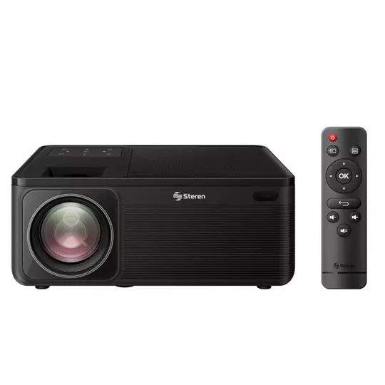 Proyector multimedia STEREN con 600 ANSIIm full HD función espejo y bluetooth