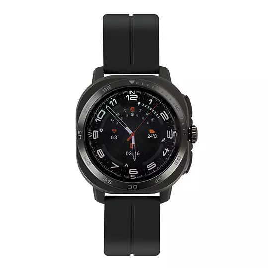 Smartwatch STF modelo Kronos insignia round con pantalla 1.39" color negro