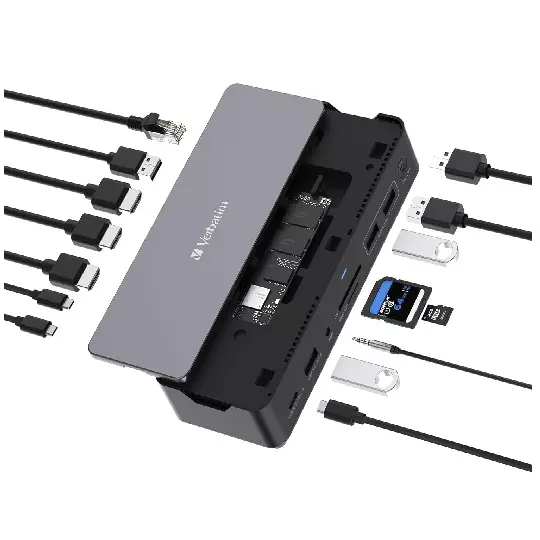 Estación de acoplamiento USB-C 15 en 1 de 256GB