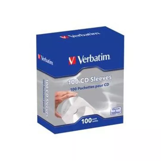 Sobres Verbatim de papel para CD/DVD con 100 pzas