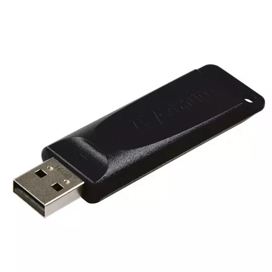 Memoria Verbatim USB 16GB slider black.