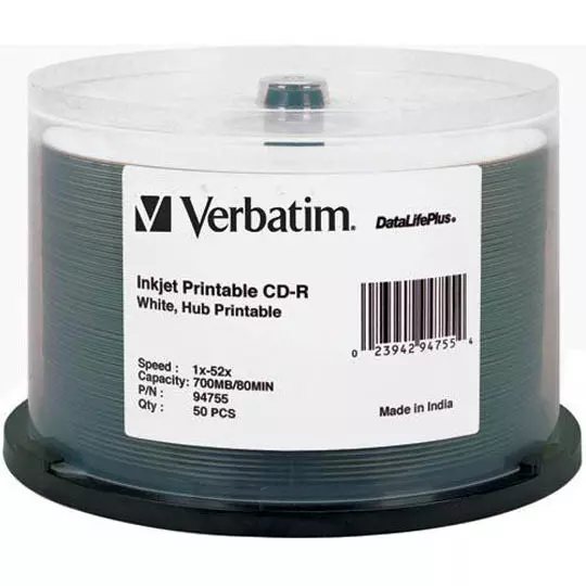 Disco Verbatim CD-R 80min 700MB dl+ 52x.