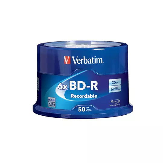 BD-R 25GB 16X con marca en la superficie- Torre 50 u.