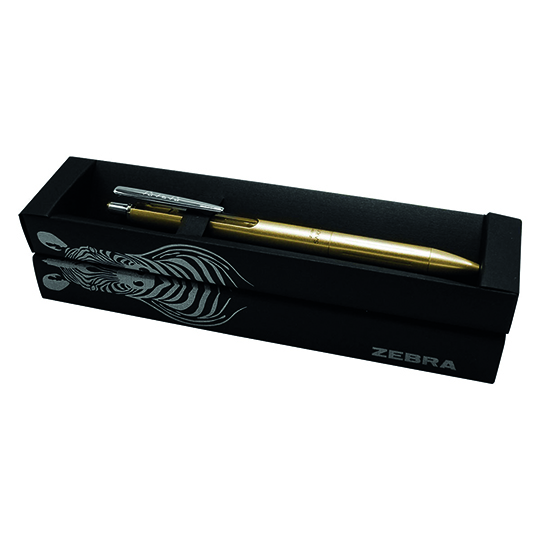 Bolígrafo de gel ZEBRA SARASA Grand punto mediano 0.7 mm oro estuche c/1 pz