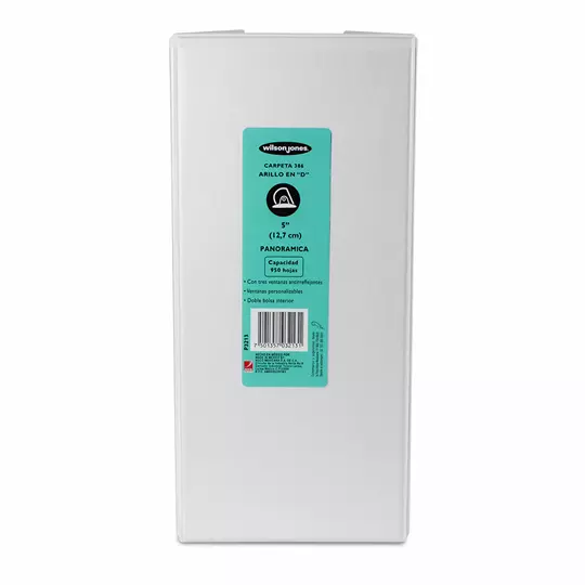 Carpeta panorama herraje D 5" ACCO color blanca, tamaño carta