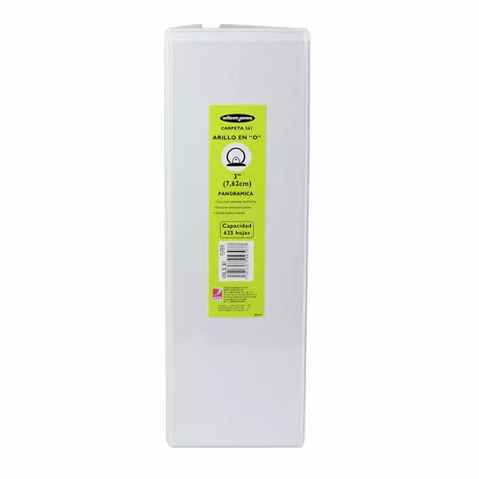 Carpeta panorama herraje O 3" ACCO color blanca, tamaño carta