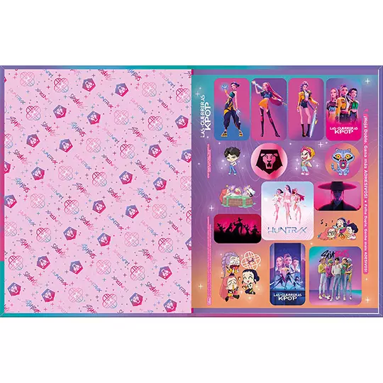 Cuaderno Tilibra profesional cosido cuadro grande, guerreras k-pop 80 hojas 1